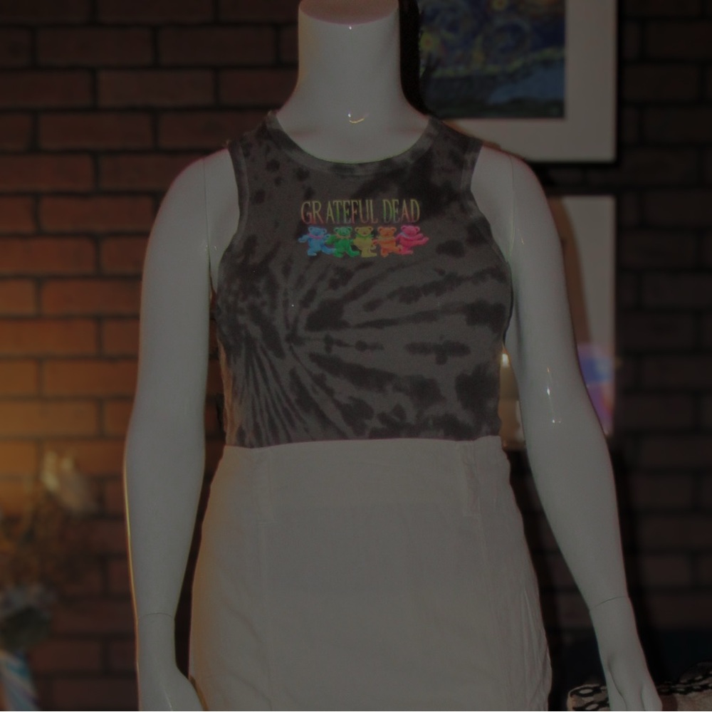 Grateful Dead Gray Tie-Dye Tank Top